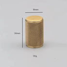 Gold and Bronze Knurled Brass Knobs – Modern Single-Hole Cabinet and Drawer Pulls gold 19mm knob