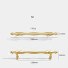 Gold Brass Cabinet Bar Handle – American Vintage Drawer Pull and Wardrobe Knob 180mm bar Handles