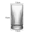 Dlight Decor Diamond Stripe Glass Coffee Cups (100–450ml) 450ml / foam box pack Cocktail Glasses
