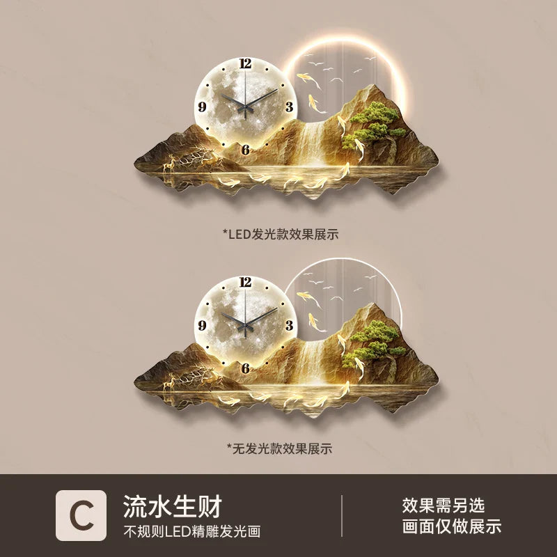 Dlight Decor Nordic Clock Wall Art for Modern Homes C / 40x80cm Wall Art