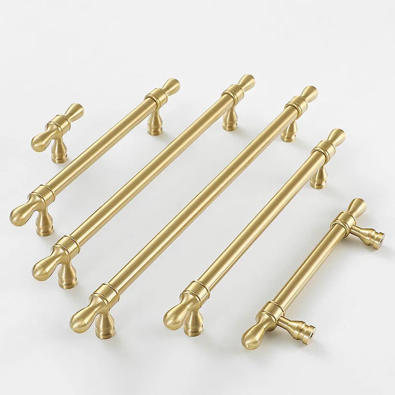 Gold Chrome and Black Brass Wardrobe Handles – Modern Drawer Pulls and Dresser Knobs for Cabinets and Cupboards Handles