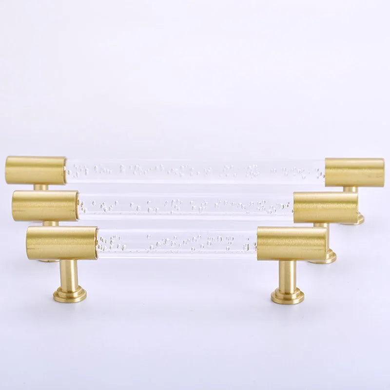 Transparent Acrylic Furniture Handles – Brass Cabinet Pulls and Wardrobe Knobs Handles
