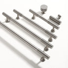 Solid Brass Vertical Linear Cabinet Knobs – Long Drawer Handles for Kitchen Wardrobe and Wooden Doors 9012-Nickel