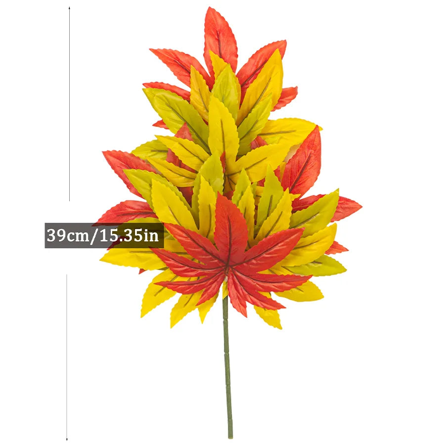 Dlight Decor 43cm Autumn Maple Leaf Branch for Fall Display 39cm Mix color