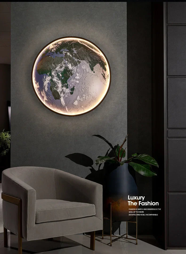 Dlight Decor Planet Mural Wall Light for Interiors Wall Art