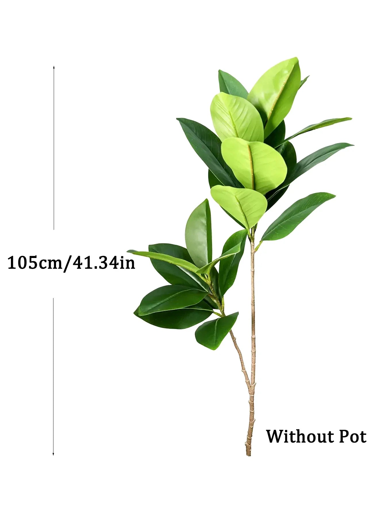 Dlight Decor 140cm Banyan Tree with Real Touch Fiddle Leaves for Home and Office Decor 105cm 2Forks