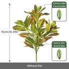 Dlight Decor 41cm Banyan Ficus Palm Branch with Codiaeum Leaves 41cm-52Leaves