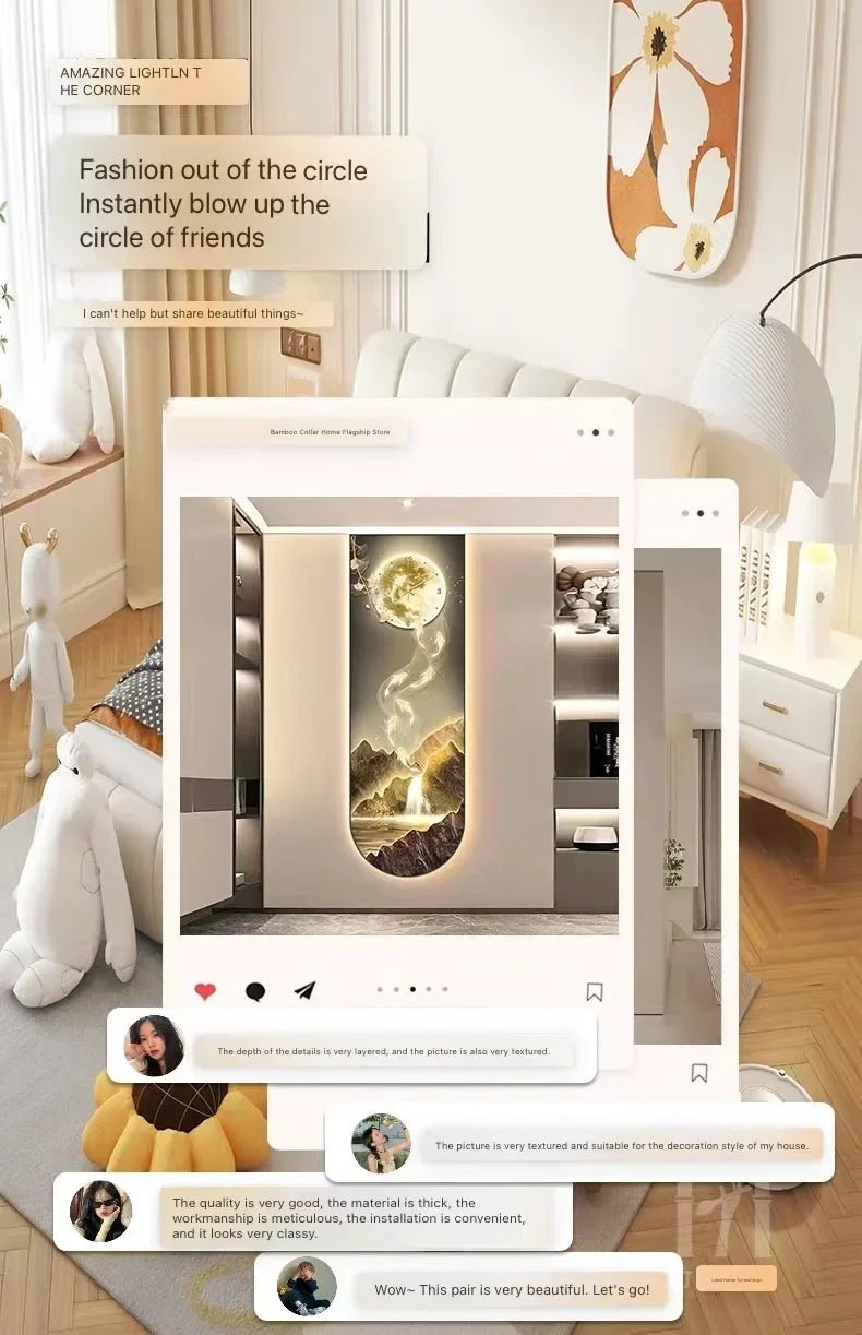 Dlight Decor Luminous Wall Clock with Elegant Glow Wall Art