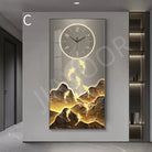 Dlight Decor Wall Clock Lamp with Crystal Glow C / 140X70cm / NON dimm cool light|Black border Wall Art