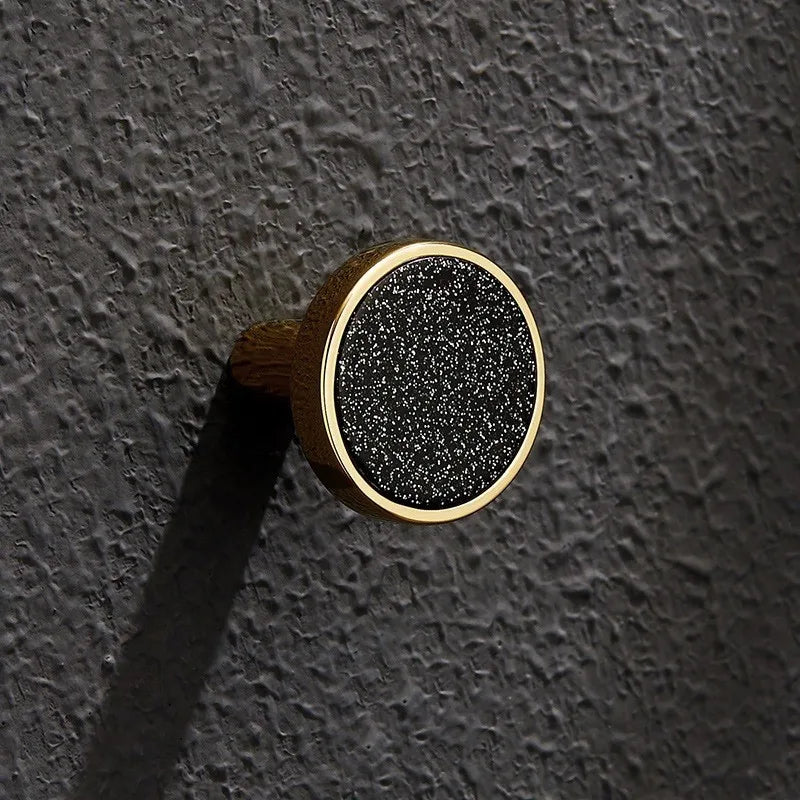 High-Grade Shell Single Hole Cabinet Handles - Creative Gold Drawer Knobs and Multipurpose Wall Hooks Knobs