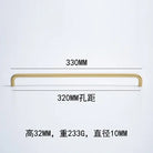 Solid Brass Cabinet Handles - Modern Golden Drawer Pulls for Dresser Wardrobe and Kitchen Cupboards Golden 320mm