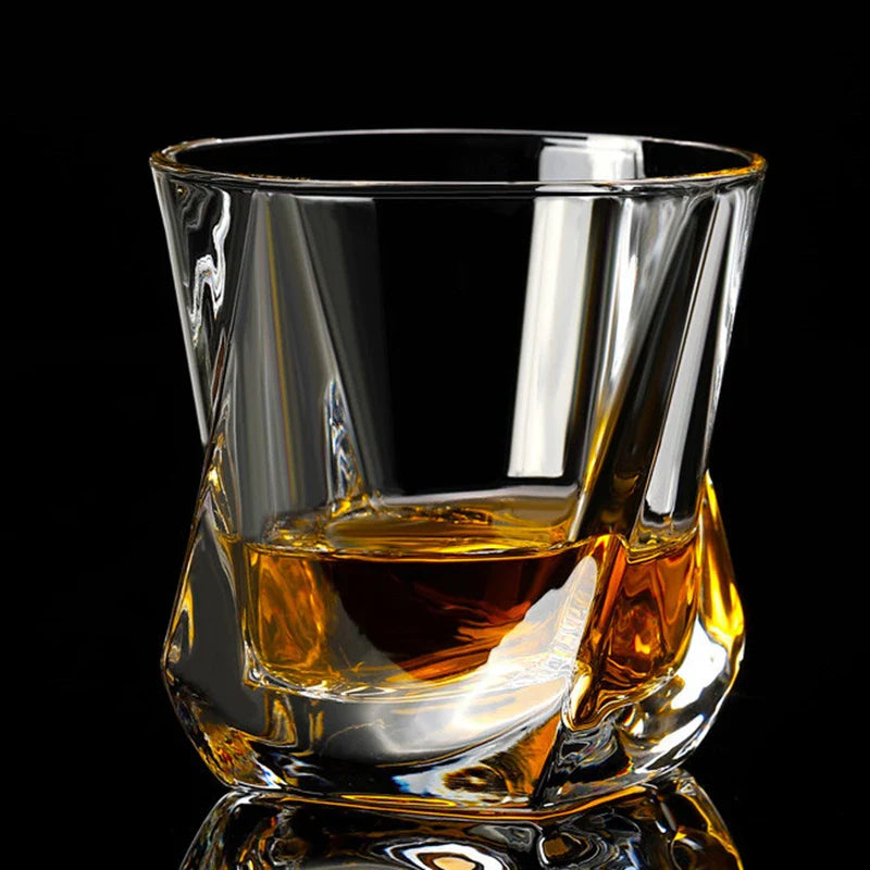 Dlight Decor Spiral Square Glass Cup Set 170ml (1pc/2pc) Cocktail Glasses