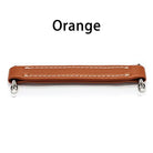 Vintage Leather Furniture Handle – Soft Suitcase-Style Drawer Pulls for Cabinets and Chests Orange Handles