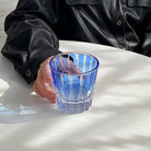 Dlight Decor 200ml Star Diamond Cut Crystal Whisky Glass blue / 200ml