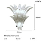 Odette French Vintage Murano Glass LED Chandelier for Living Room & Staircase CD22CM2head / changeable