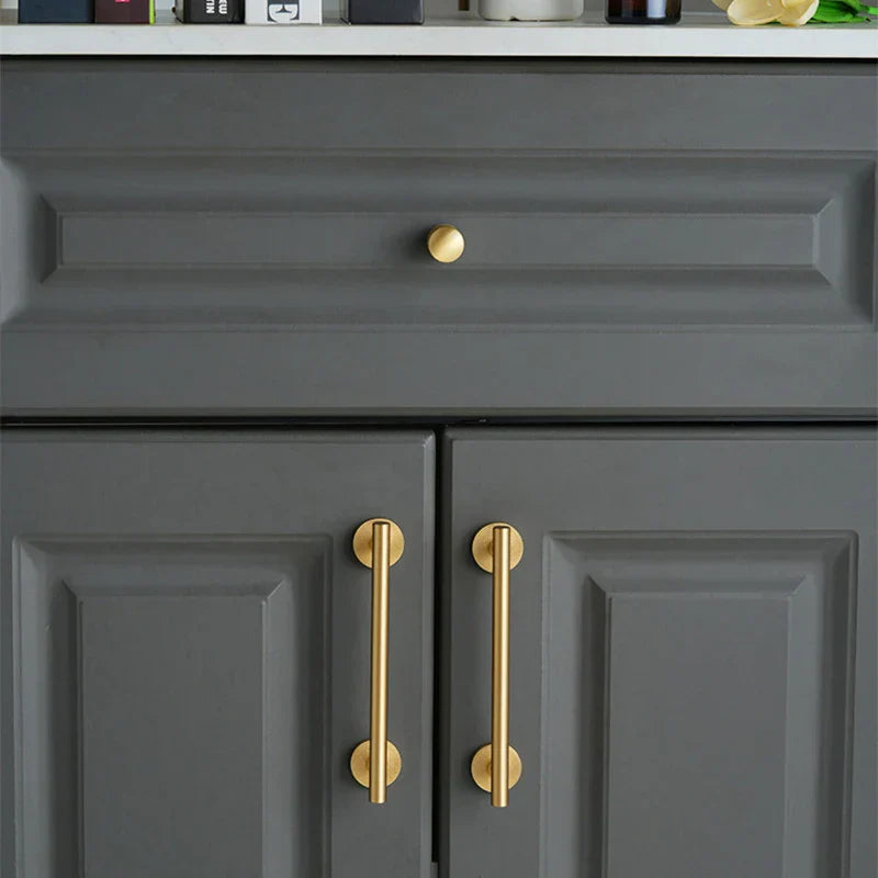 France Satin Gold Cabinet Handles – Solid Brass Kitchen Drawer Knobs and Door Pulls (130mm-510mm) Handles