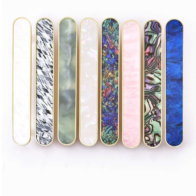 Brass and Acrylic Cabinet Handles – Colorful European Wardrobe Pulls for Furniture (96/128mm Hole Distance) Handles