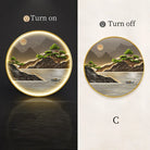 Dlight Decor Luxury Glow Round Wall Light for Interiors C / Dia 80cm / NON dimm warm light|Gold border Wall Art