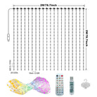 APP Controlled 16 Million Colors RGB LED Curtain Lights Holiday Party Decoration 2x2m-400LED holiday lighting