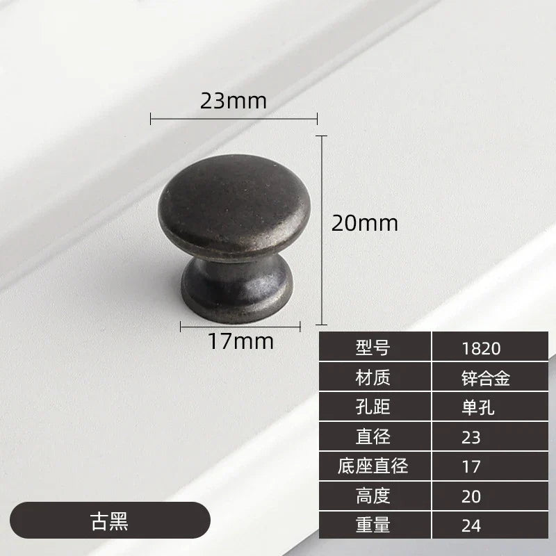Modern Zinc Alloy Drawer Knobs - Single Hole Cabinet Handles for Dresser and Shoe Cabinets D Knobs