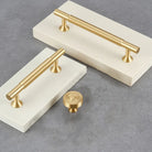 Textured Brass Handles – Golden Cabinet Pulls and Wardrobe Bar Handles (50mm-300mm) Handles