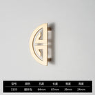 New Chinese-Style Zinc Alloy Cabinet Handles – Elegant Gold Pulls for Wardrobes Drawers and Cupboards Golden-64mm / 1