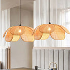 Designer Handmade Rattan Flower Chandelier - Rustic Elegance For Your Living And Dining Spaces