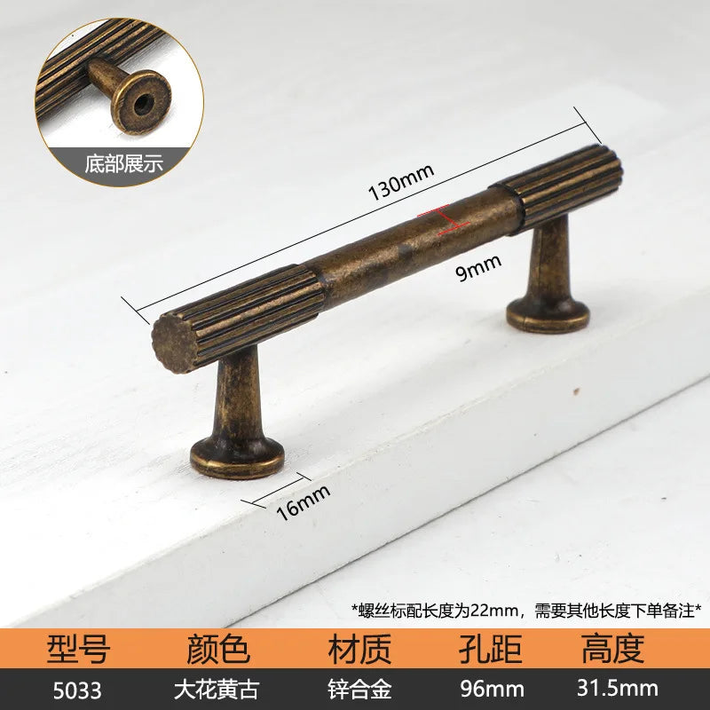 Antique Bronze Cupboard Door Handles – Retro Furniture Pulls 5033 96mm
