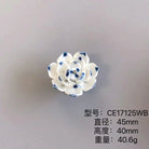 Handmade Ceramic Flower Knobs – Creative Cabinet and Drawer Knobs for Furniture Accessories CE17257WB Knobs