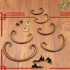 Antique Brass Arch Cabinet Pulls – Vintage Drawer Handles for Home Improvement Pulls