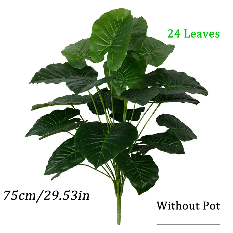 Dlight Decor 75cm Monstera Tree Branch with 24 Tropical Leaves B