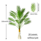 Dlight Decor 120cm Tall Palm Tree Branch with Coconut Leaves for Home and Office Decor 110cm 18Leaves