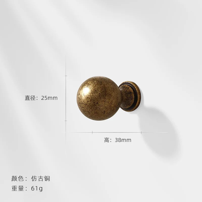 Antique Bronze Wardrobe Door Handles – Zinc Alloy Cabinet Pulls and Drawer Knobs 5506-Single hole Handles