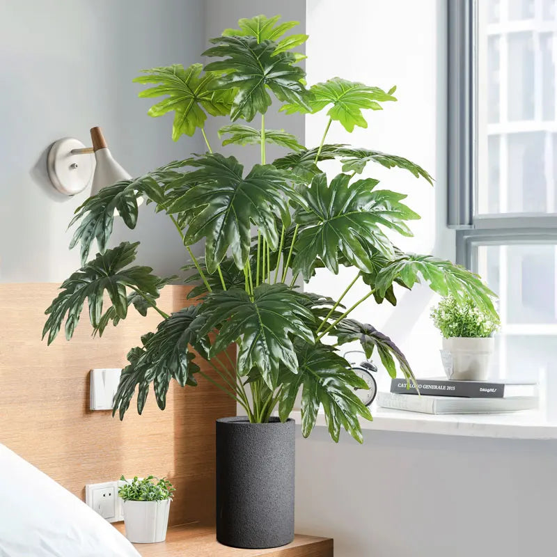Dlight Decor 75cm Monstera Palm Tree with 24 Turtle Leaves