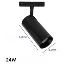 LED Embedded Magnetic Track Light - 6W/12W/18W/24W Folding Grille Spotlight 24W Spotlight / Natural white 4000K / CHINA