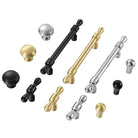 Gold Chrome and Black Brass Wardrobe Handles – Modern Drawer Pulls and Dresser Knobs for Cabinets and Cupboards Handles
