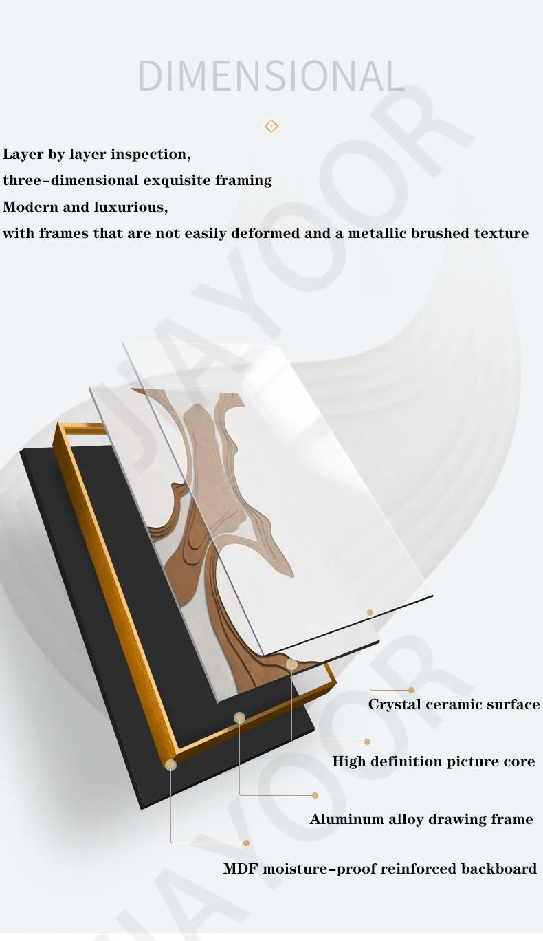 Dlight Decor Artistic Wood Crystal Wall Glow Light Wall Art