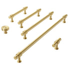 Satin Gold Furniture Handle – Solid Brass Cabinet Knobs and Drawer Pulls (50mm-358mm) Handles