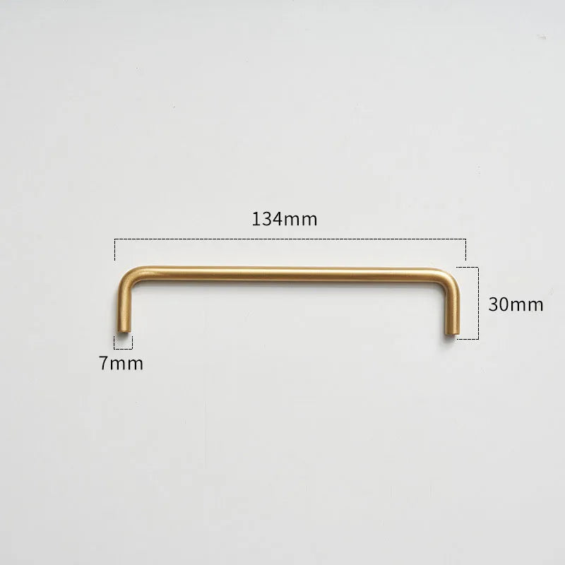 Modern Brass Furniture Bar Handles – Stylish Cabinet Pulls and Towel Bars (7mm Solid Brass) 2007-A134 Handles