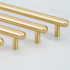 Satin Gold Brass Wardrobe Handles – Modern Drawer Knobs and Cabinet Bar Pulls (50mm-260mm) Handles