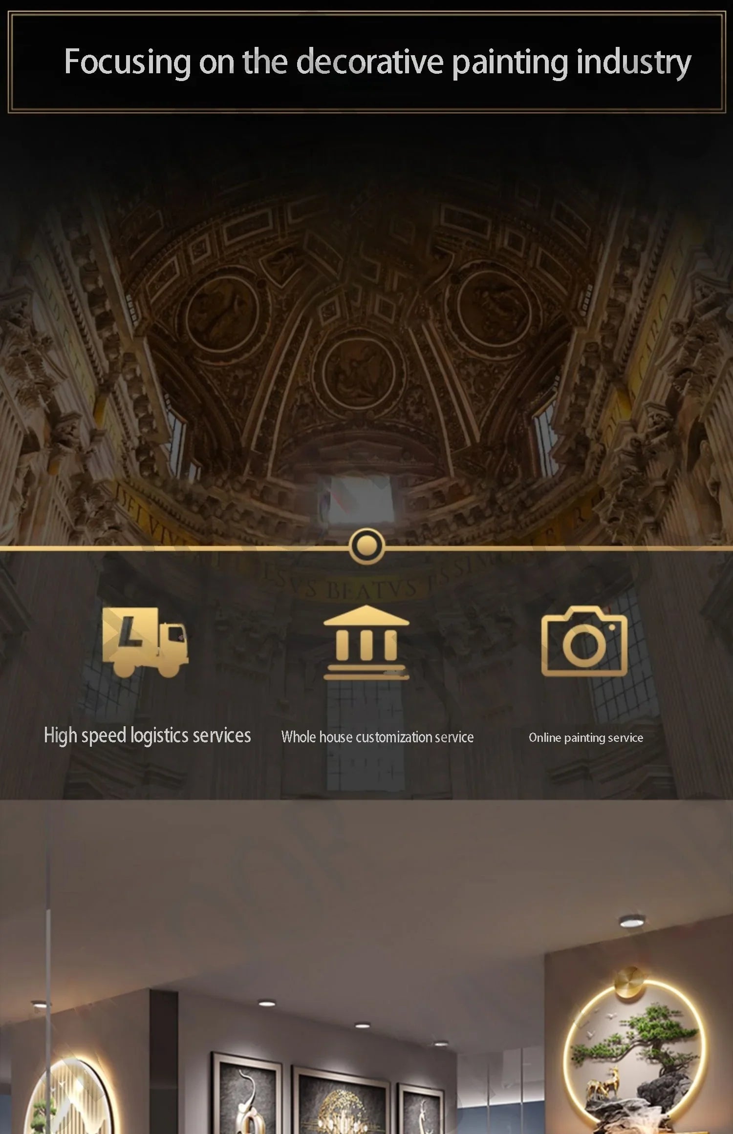 Dlight Decor Elk Mural LED Wall Light Pendant Wall Art