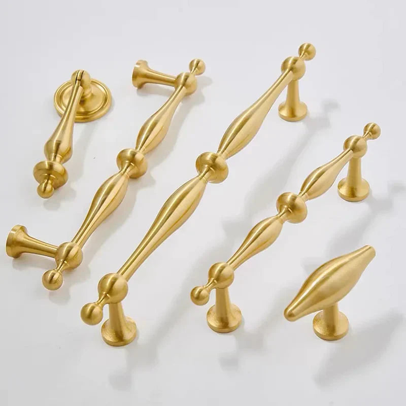 New Brass Cabinet Handles – Modern T-Bar Pulls and Drawer Knobs for Kitchen and Wardrobe Handles