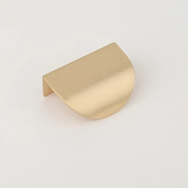 Modern Gold Leaf Cabinet Handles - Brushed Zinc Alloy Hollow Pulls for Furniture and Drawers S Handles