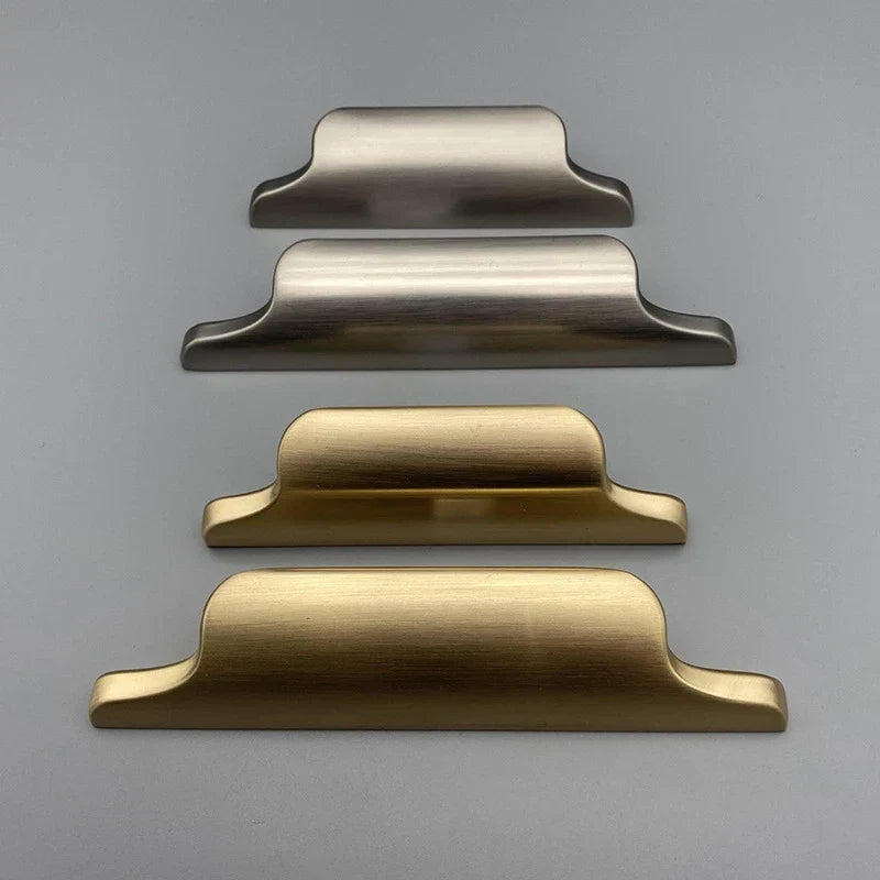 Luxury Zinc Alloy Curved Cabinet Handles - Modern Drawer Pulls for Wardrobes and Shoe Cabinets Handles