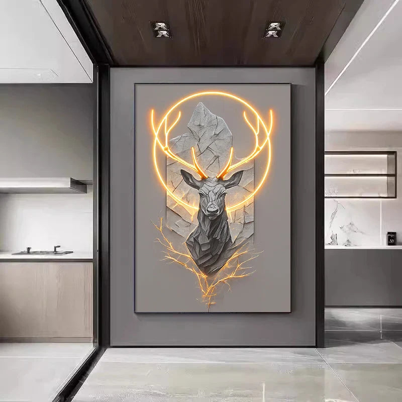 Dlight Decor Reindeer Wall Glow for Luxe Entry Spaces Wall Art