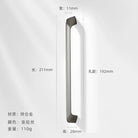 Modern Zinc Alloy Cabinet Handles - Kitchen Drawer Knobs for Wardrobes and Furniture Nickel drawing 192mm Handles