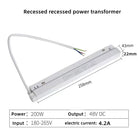Modern Magnetic Track Lights - Embedded LED Spotlight Downlight 1pc 200W Powersupply / Cold light 6000K ceiling light