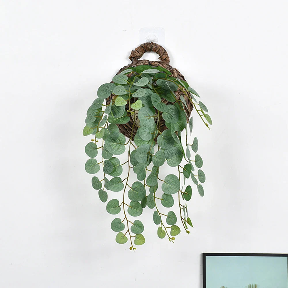Dlight Decor 64cm Hanging Eucalyptus Vine with Apple Leaves