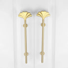 1PC Solid Brass Ginkgo Leaf Handle – Elegant Gold Furniture Knob for Cabinets Wardrobes and Cupboards 1 pc / CHINA
