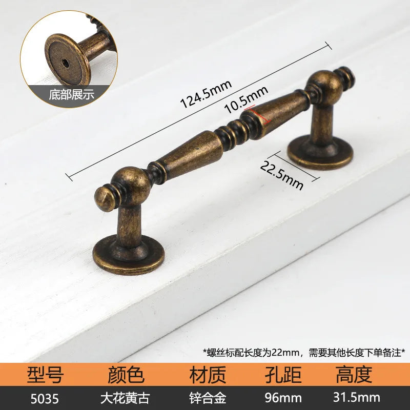 Antique Bronze Cupboard Door Handles – Retro Furniture Pulls 5035 96mm